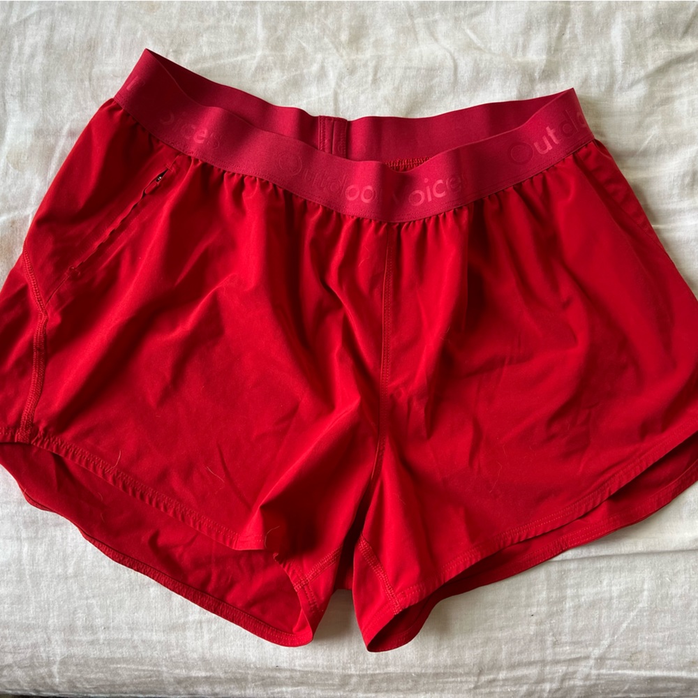 Outdoor Voices Red Shorts Unlined